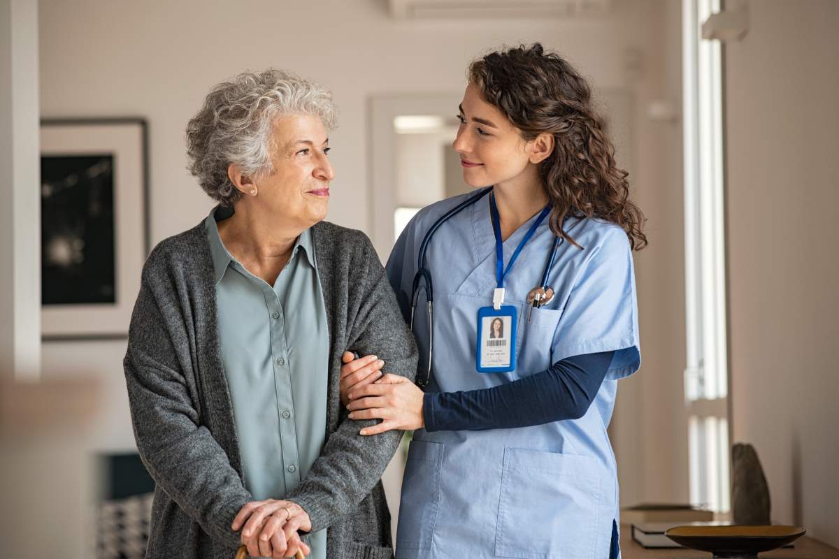 Caregiver photo from Adobe Stock