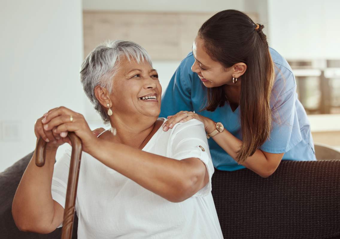 Caregiver photo from Adobe Stock