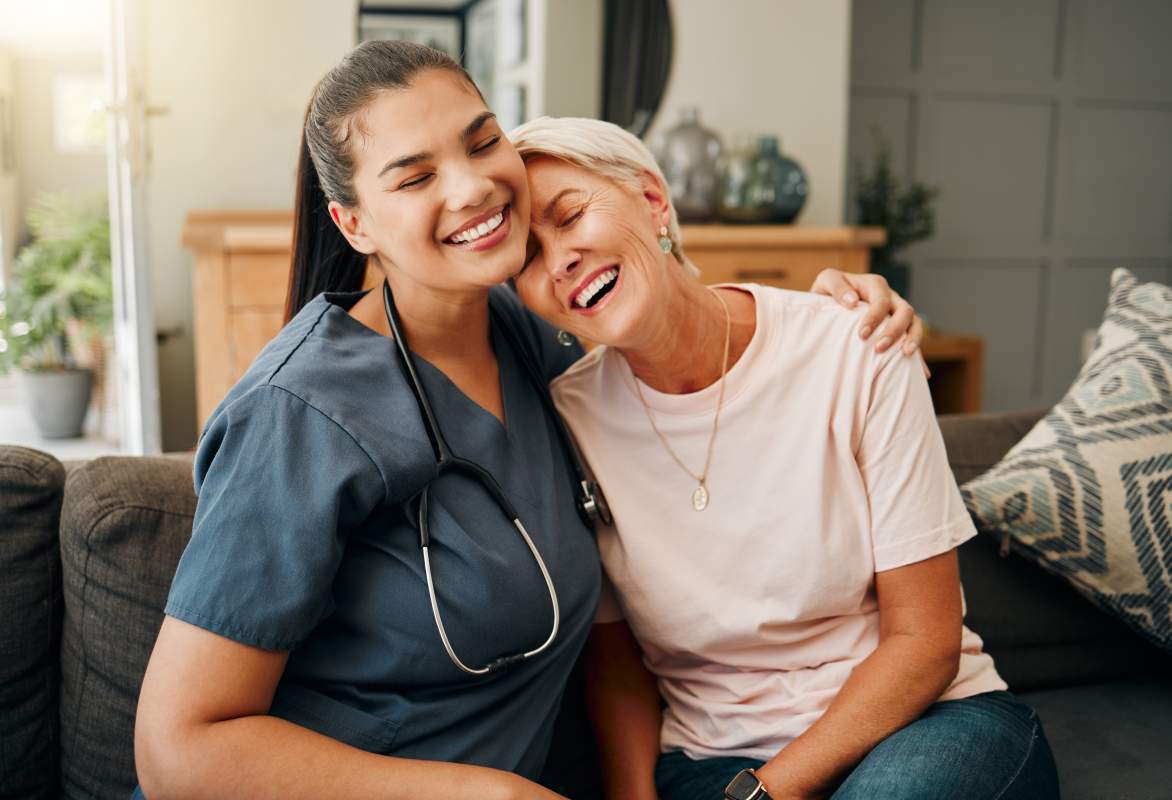 Caregiver photo from Adobe Stock