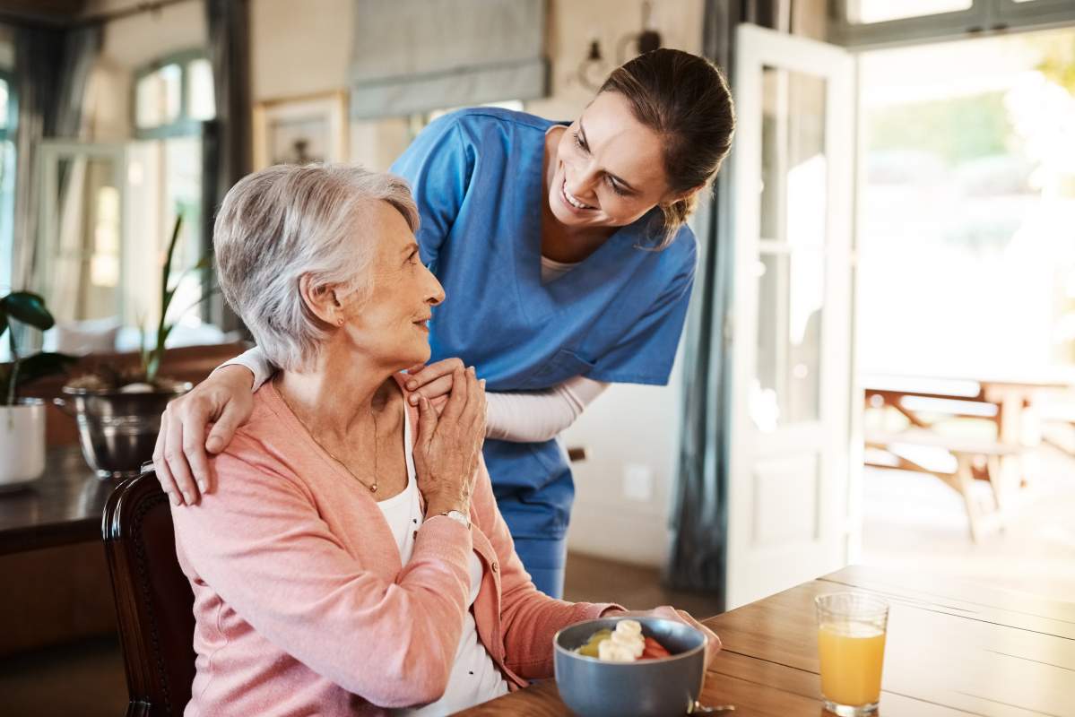 Caregiver photo from Adobe Stock