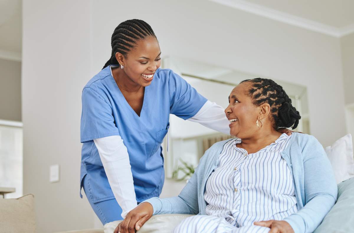 Caregiver photo from Adobe Stock