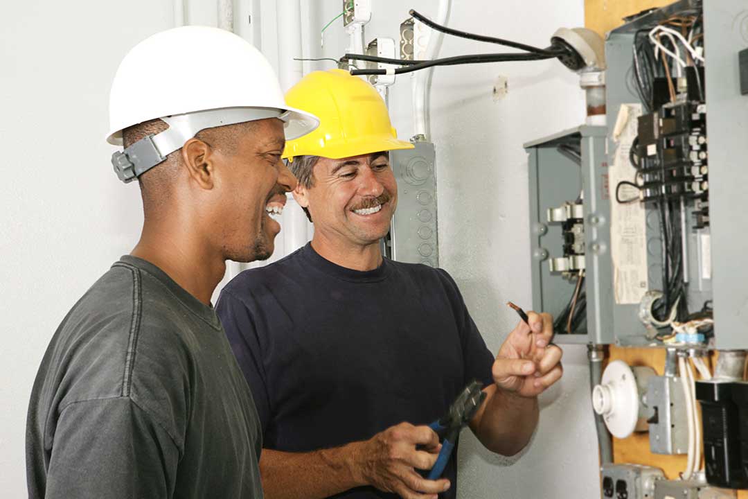 Electricians photo from Adobe Stock